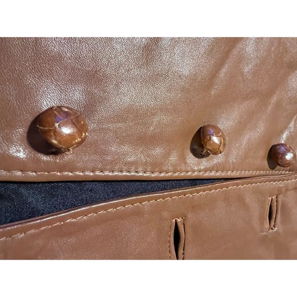 Vintage Crae Carlyle San Francisco 1970's Leather Vest Size 46 - Picture 5 of 5